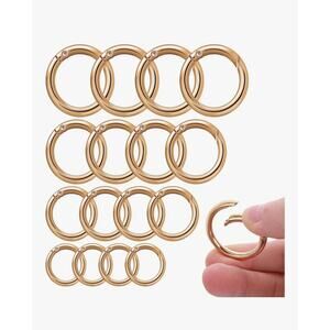 16 Pcs O Ring Clip Spring  for Bag Purse Handbag Strap Craft Jewelry